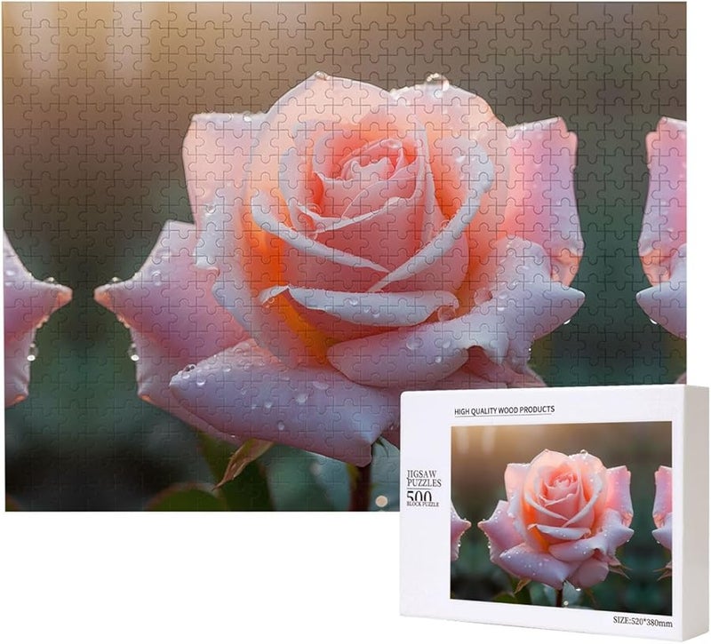 لغز الورود المزهرة 500 قطعة للكبار ديكور المنزل 20.4 × 15 بوصة - Image 1